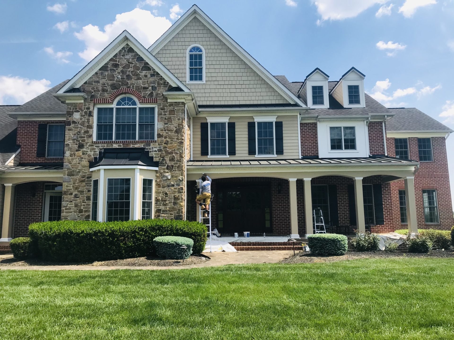 exterior house painting in finksburg maryland using sherwin williams exterior paint