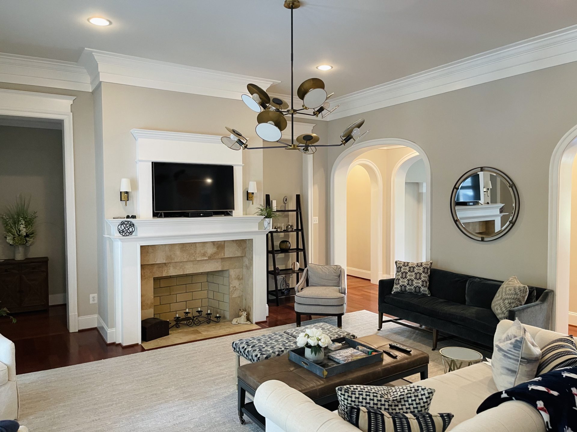 living room refresh in howard county with sherwin williams paint