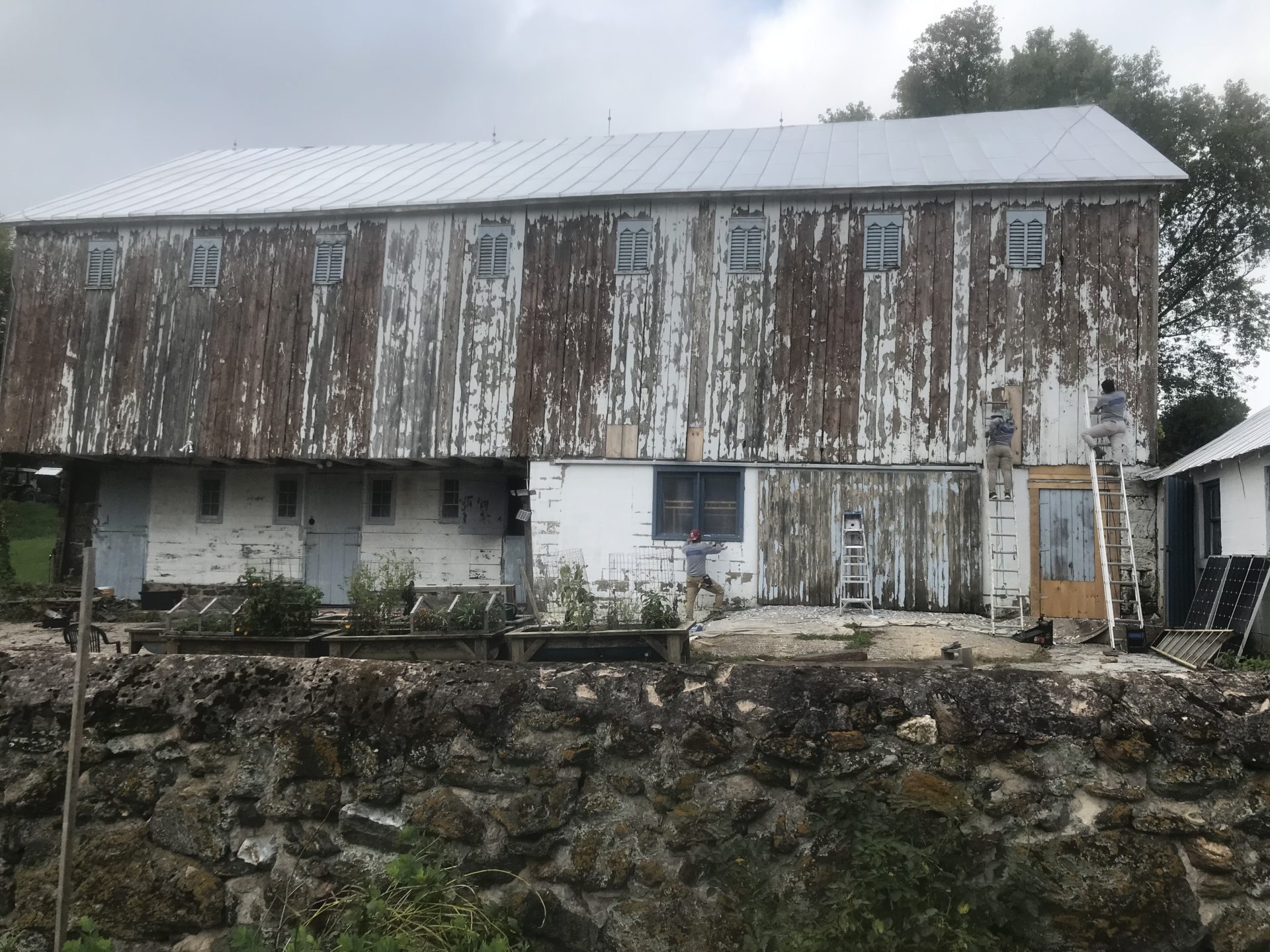 (Before) Exterior Painting Historic Barn in Howard County, MD