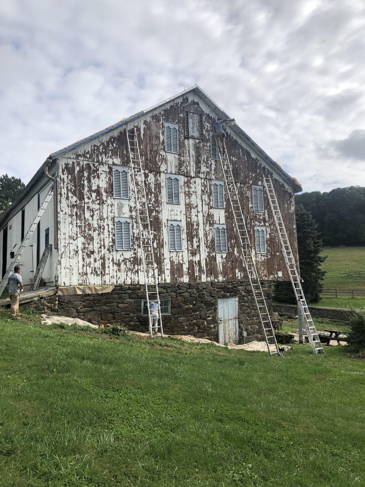 (Before) Exterior Painting Historic Barn in Howard County, MD