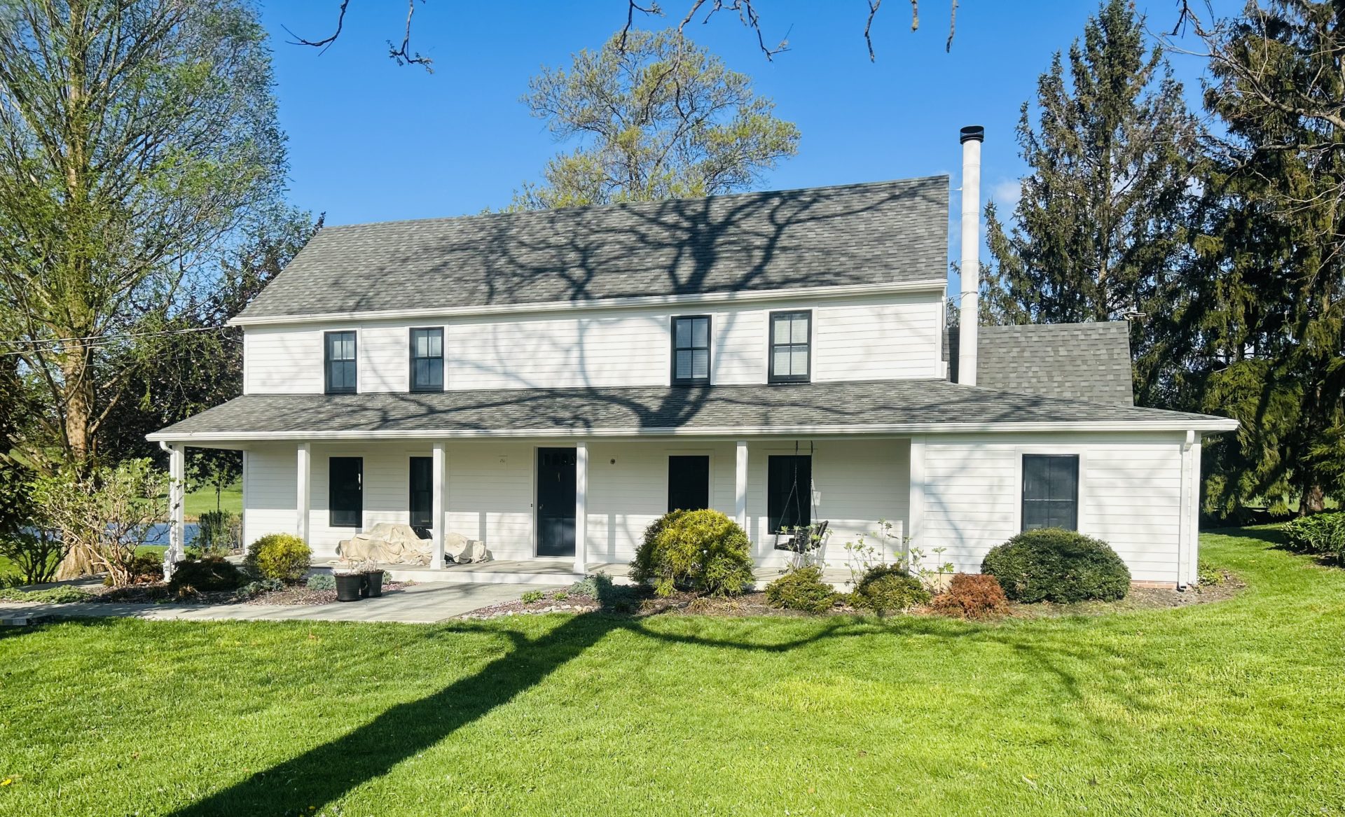 A newly painted farmhouse in Woodbine, MD